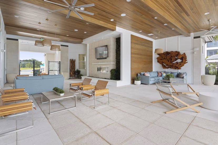 Clubhouse with modern design at SUR Lake Buena Vista Apartments offering luxury amenities in a premier location