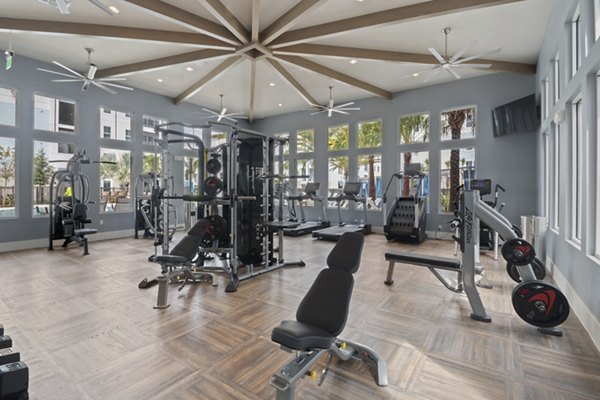 Fitness center with modern equipment at SUR Lake Buena Vista Apartments