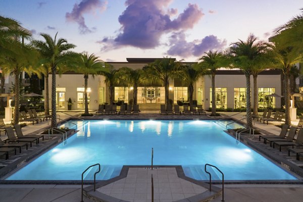 Resort-style pool at SUR Southside Quarter Apartments, perfect for relaxation and recreation in a luxury residential setting