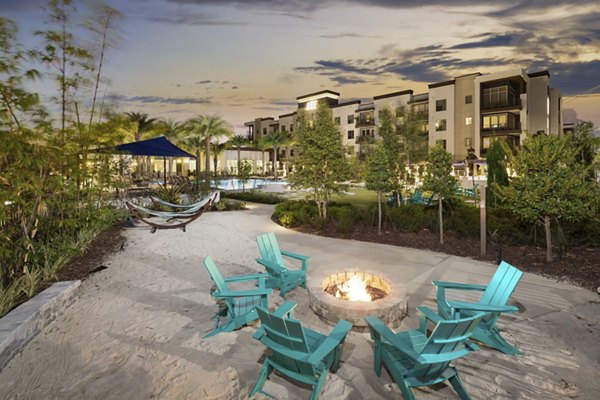 fire pit at SUR Southside Quarter Apartments