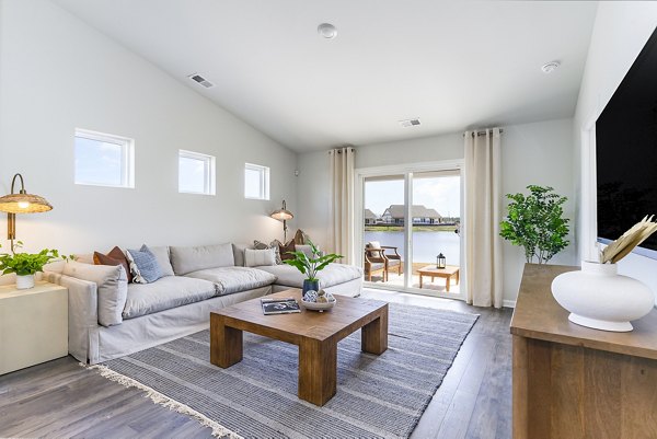 living room at The Grove at Ridgefield Homes