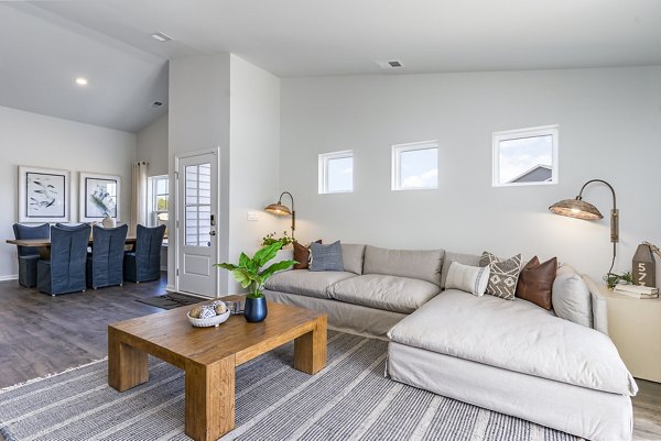 living room at The Grove at Ridgefield Homes