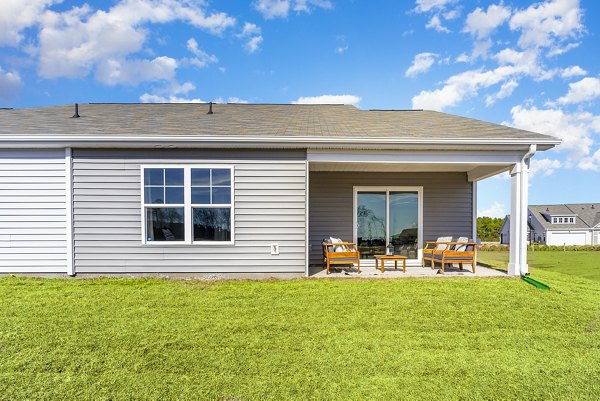 patio/backyard at The Grove at Ridgefield Homes