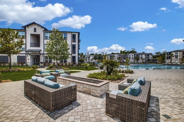 fire pit at The Gregory Apartments