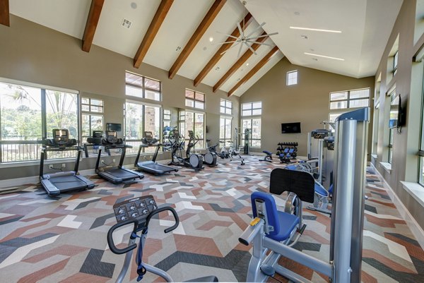 fitness center at The Pointe at Valley Ranch Town Center Apartments