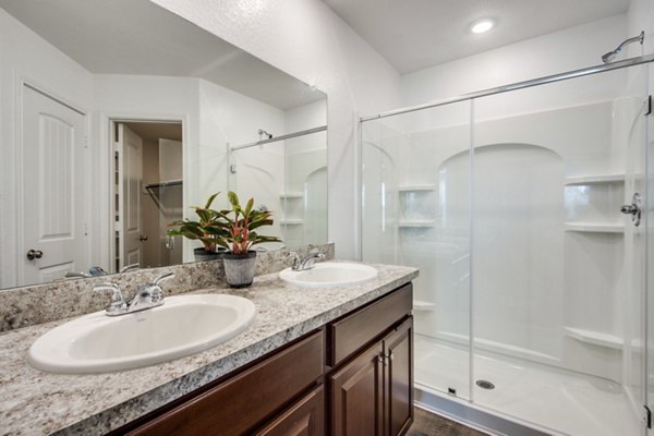 bathroom at Village at Granger Pines Apartments