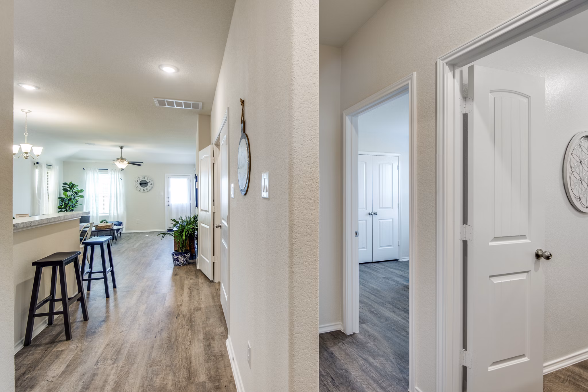 living room at Village at Granger Pines Apartments