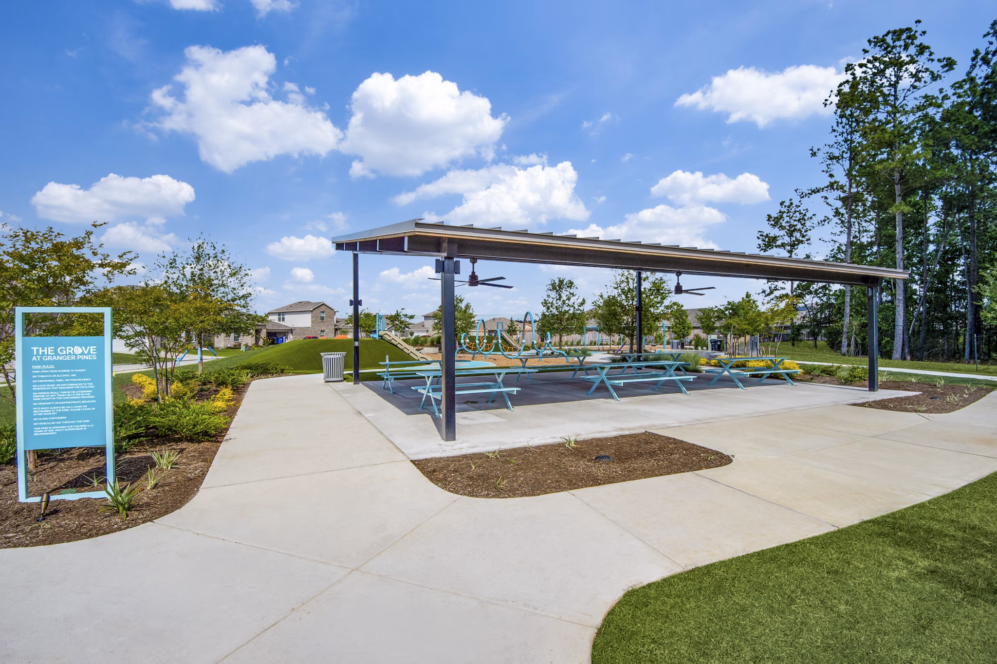 recreational area at Village at Granger Pines Apartments
