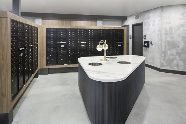 mail room at Zia Apartments