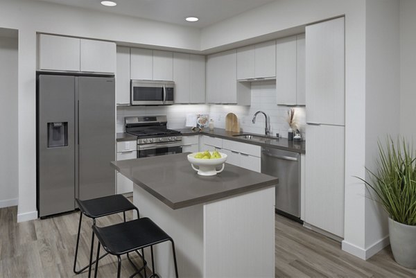 kitchen at Zia Apartments