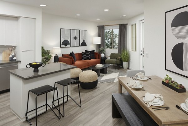 kitchen at Zia Apartments