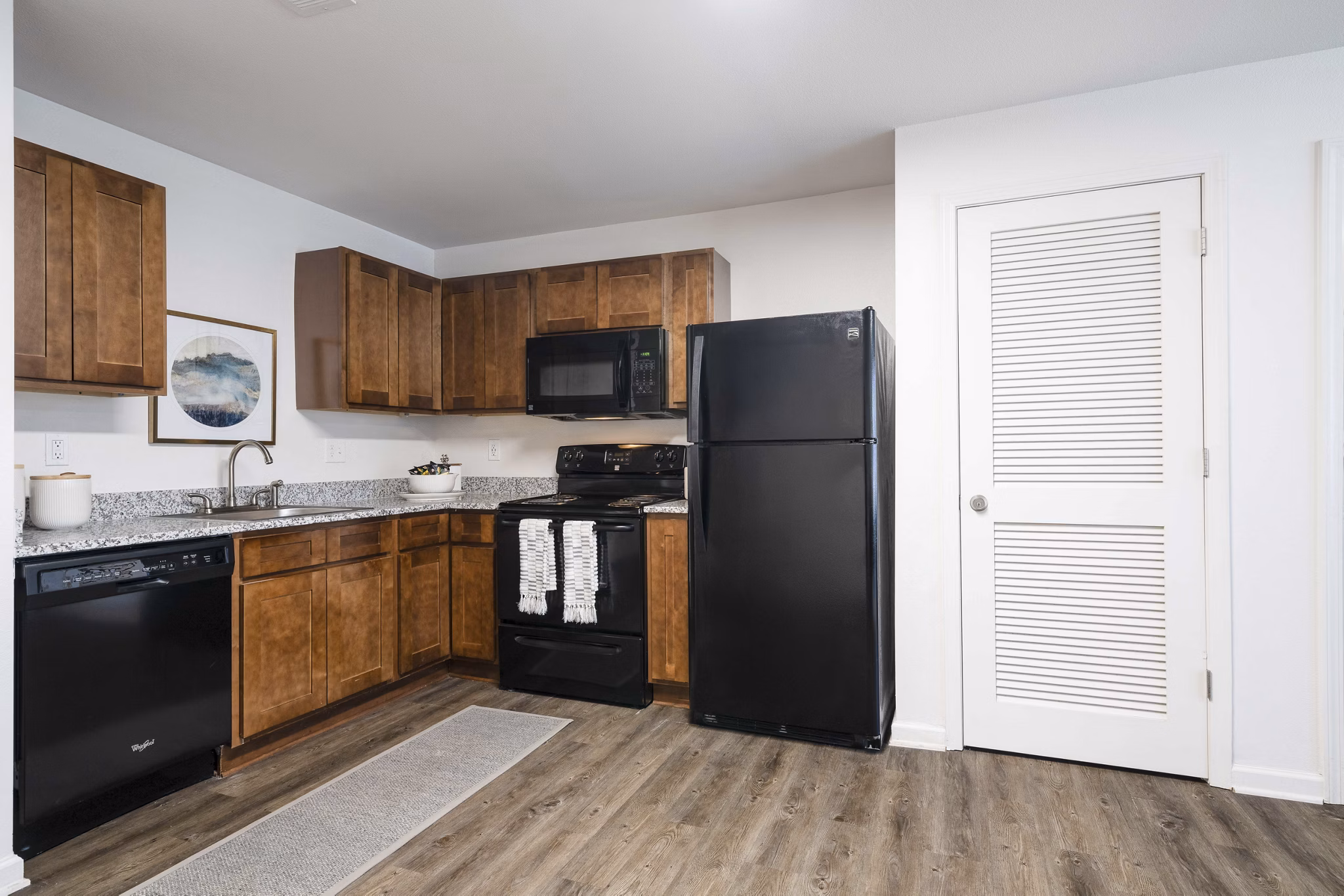 kitchen at Trifecta Apartments
