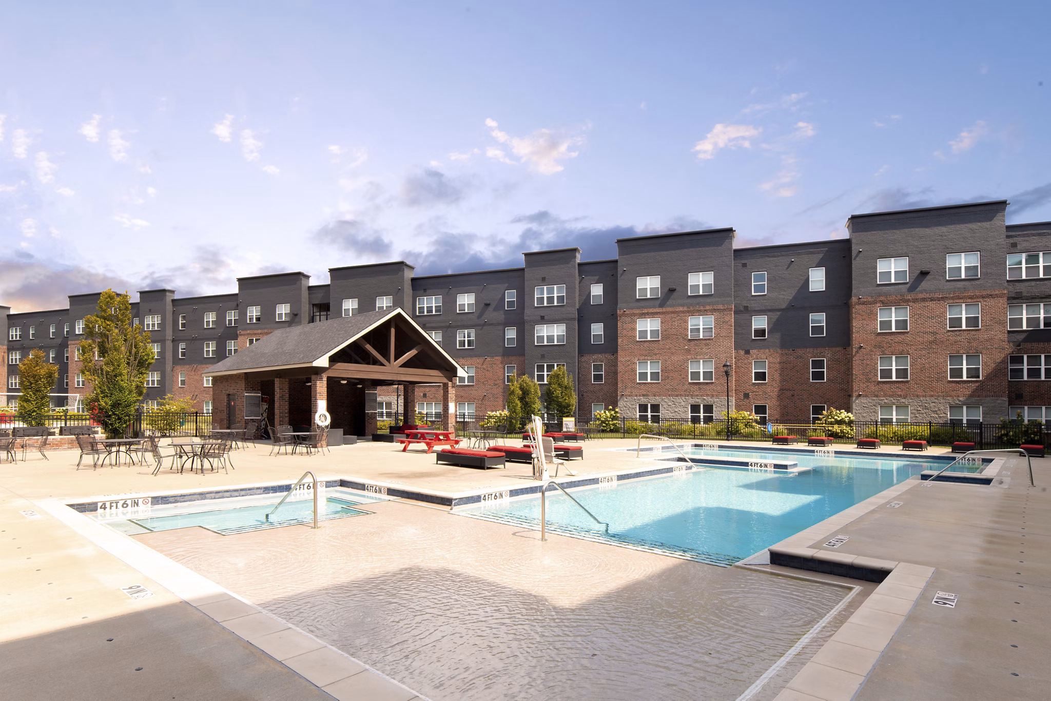 pool at Trifecta Apartments