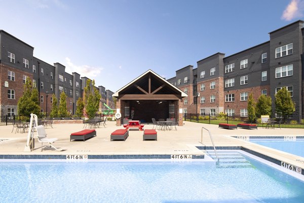 pool at Trifecta Apartments