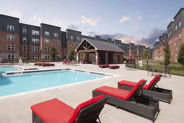 pool at Trifecta Apartments