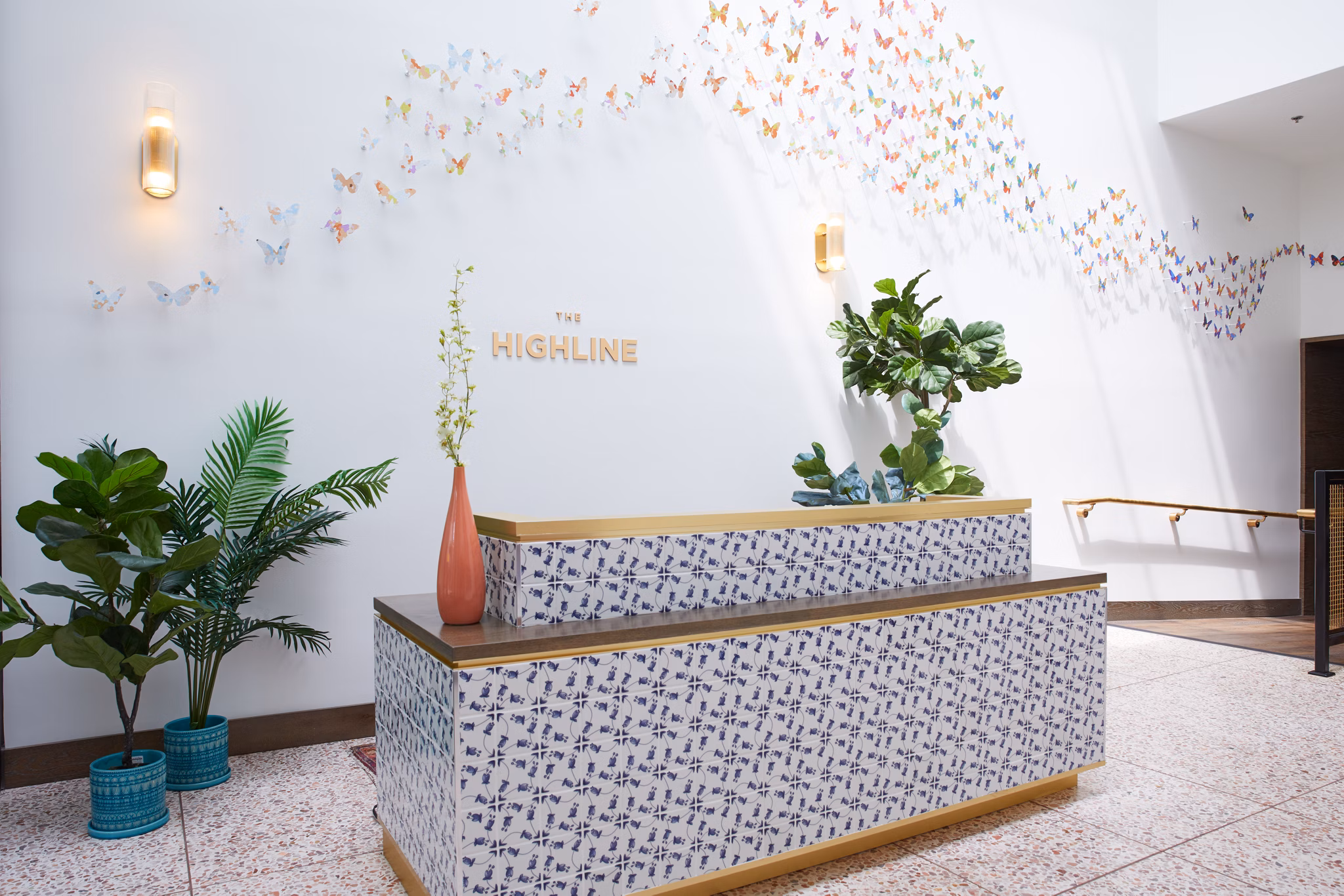 Clubhouse with modern seating and pool table at The Highline Apartments, offering luxury communal spaces for residents