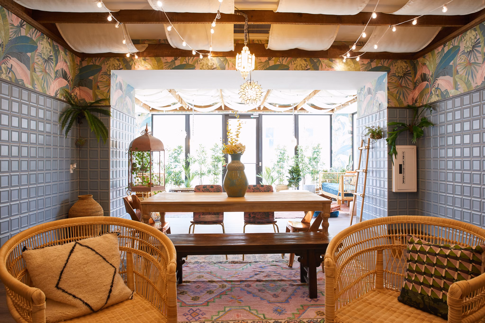 Elegant clubhouse featuring modern decor and seating at The Highline Apartments