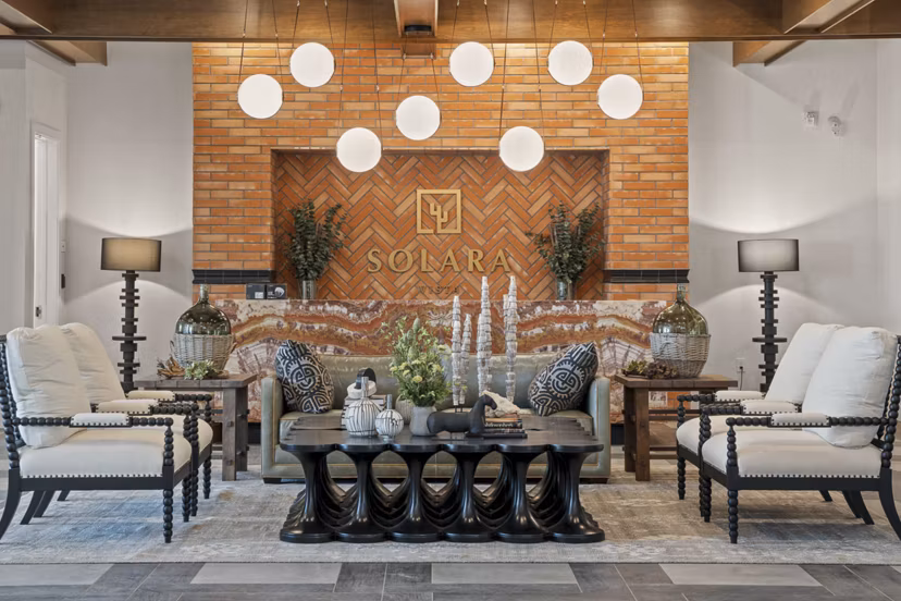 Clubhouse featuring modern design elements at Solara Vista Apartments for luxury living