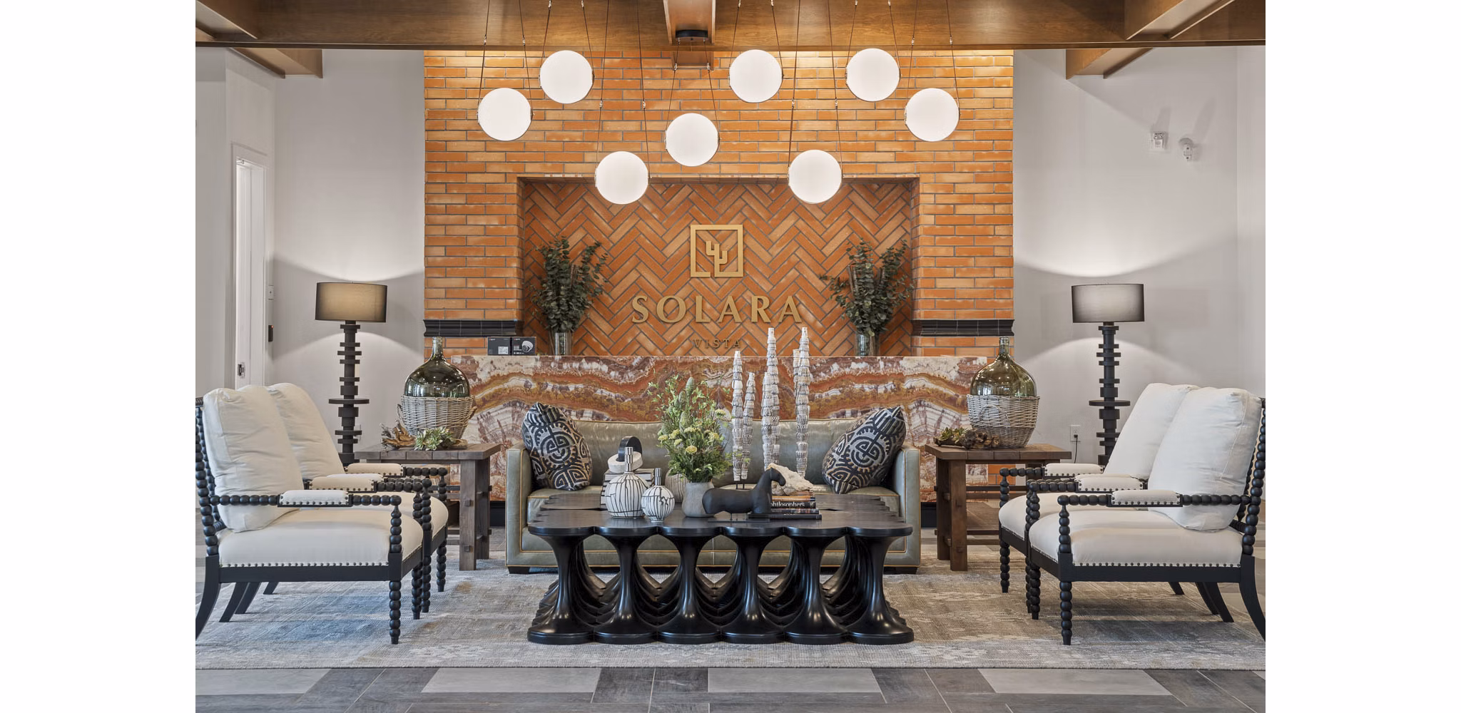 Clubhouse featuring modern design elements at Solara Vista Apartments for luxury living