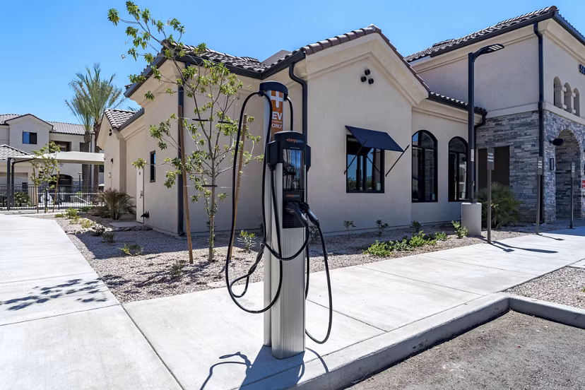Elegant clubhouse featuring modern decor and seating at Solara Vista Apartments