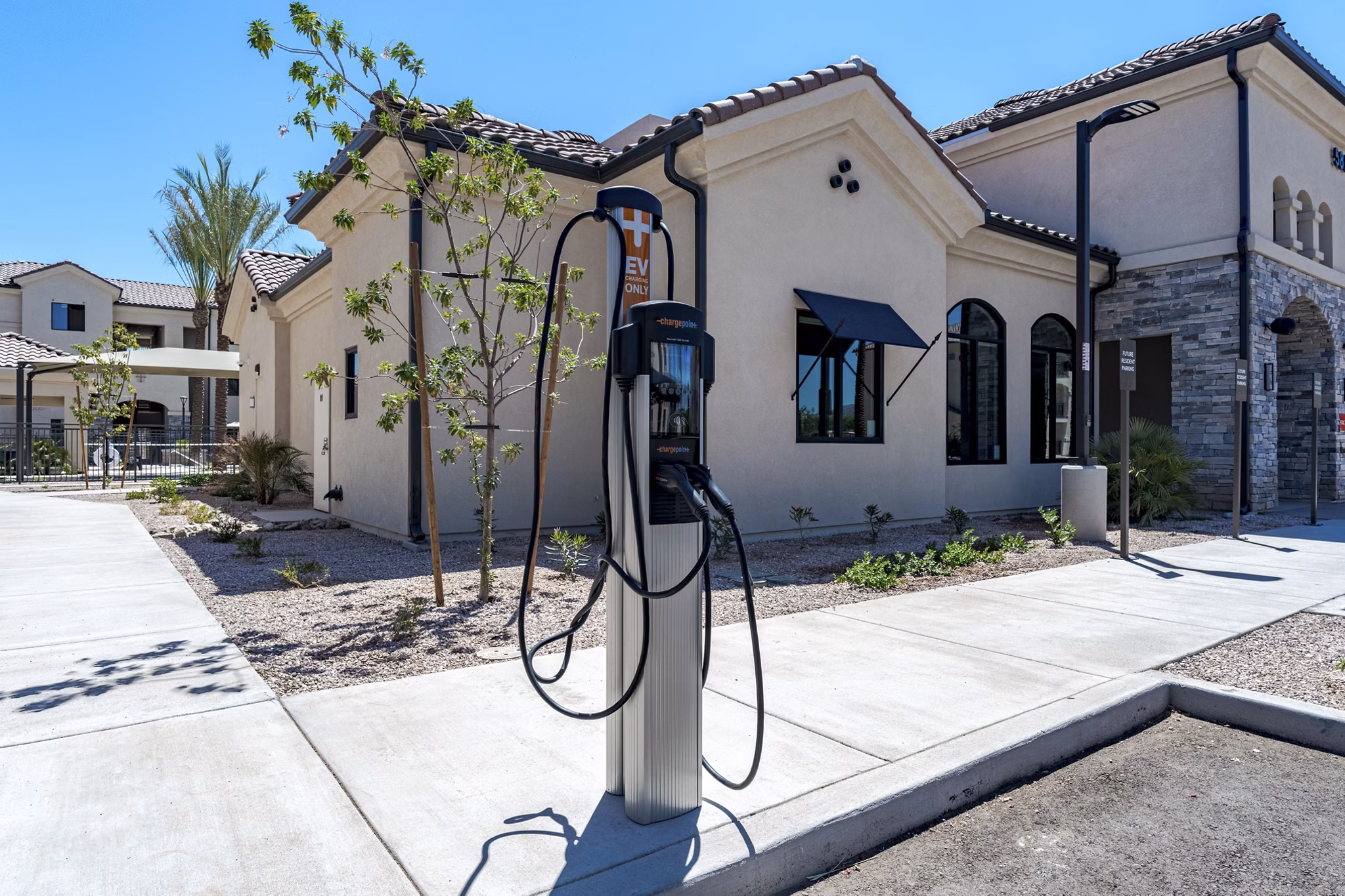 Elegant clubhouse featuring modern decor and seating at Solara Vista Apartments