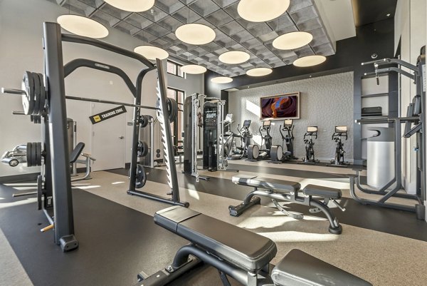 Spacious fitness center with state-of-the-art equipment at Union Heights Apartments
