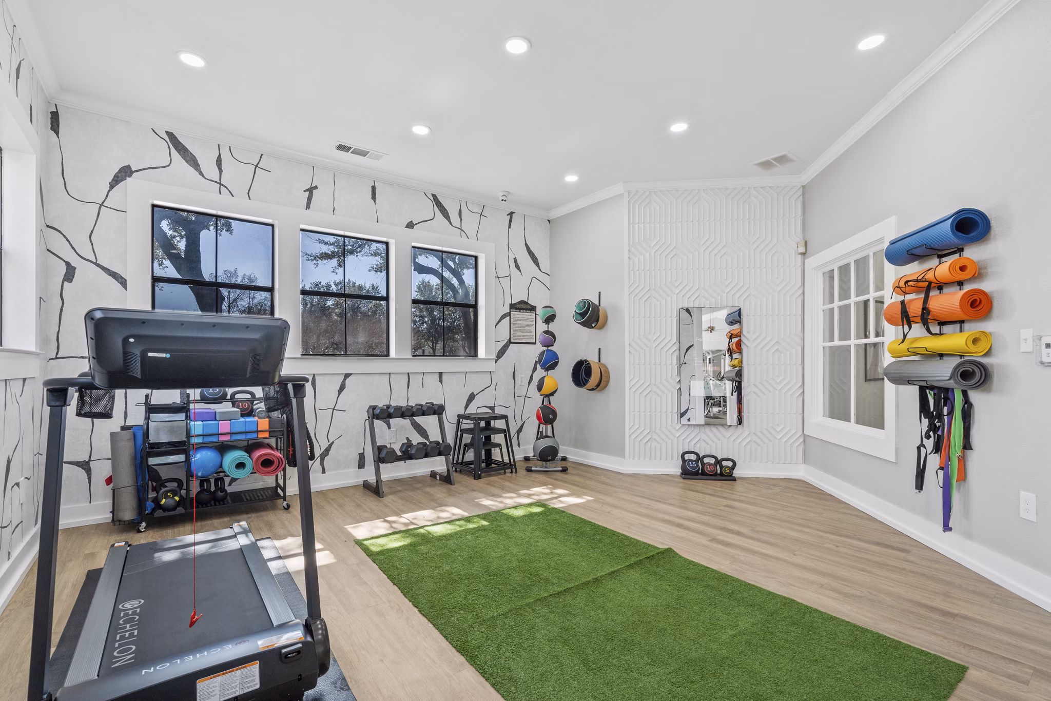 fitness center at Bardin Greene Apartments 