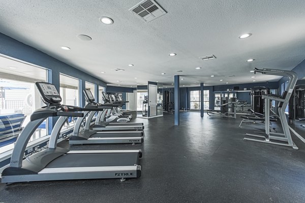 Fitness center with modern equipment at Circle at Point Park Apartments