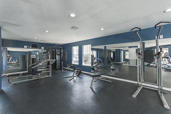 fitness center at Circle at Point Park Apartments