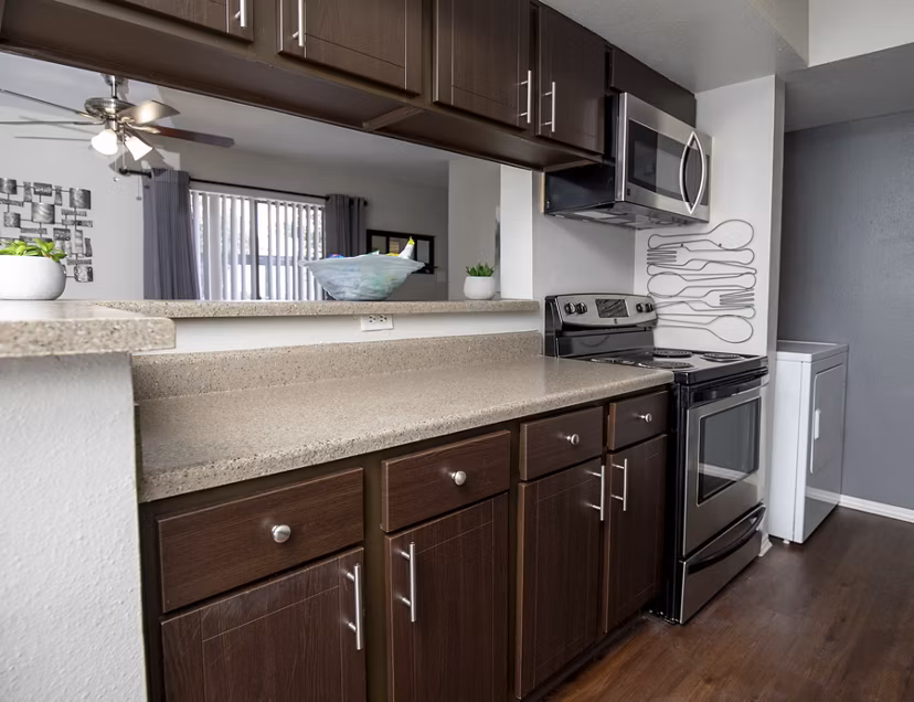 kitchen at Circle at Point Park Apartments