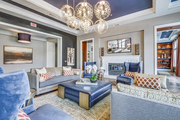 Clubhouse lobby featuring contemporary design at The Kathryn Apartments