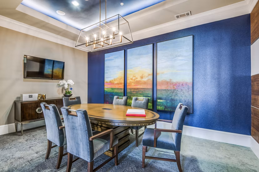 Meeting facility with state-of-the-art technology at The Kathryn Apartments, perfect for group gatherings and business events