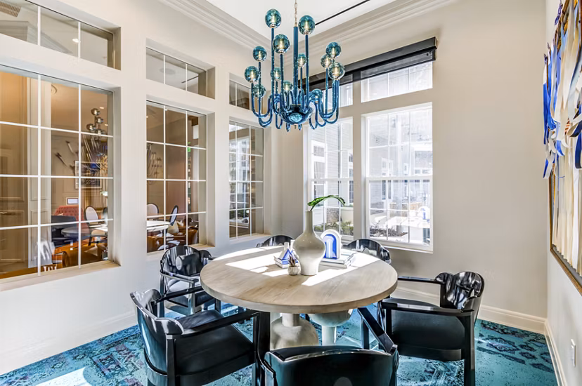 State-of-the-art meeting facility with modern design at The Margo Apartments, ideal for hosting events and gatherings