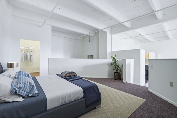 bedroom at Lofts 640 Apartments