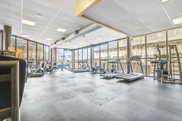 fitness center at Lofts 640 Apartments