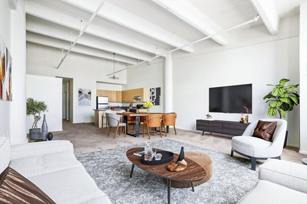 living room at Lofts 640 Apartments