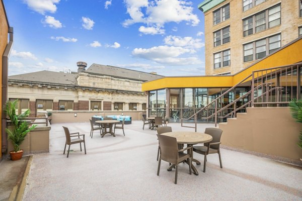 patio at Lofts 640 Apartments