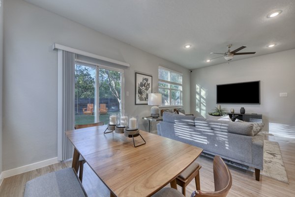 Clubhouse with modern decor at Farm Haus Luxury Rental Homes Apartments