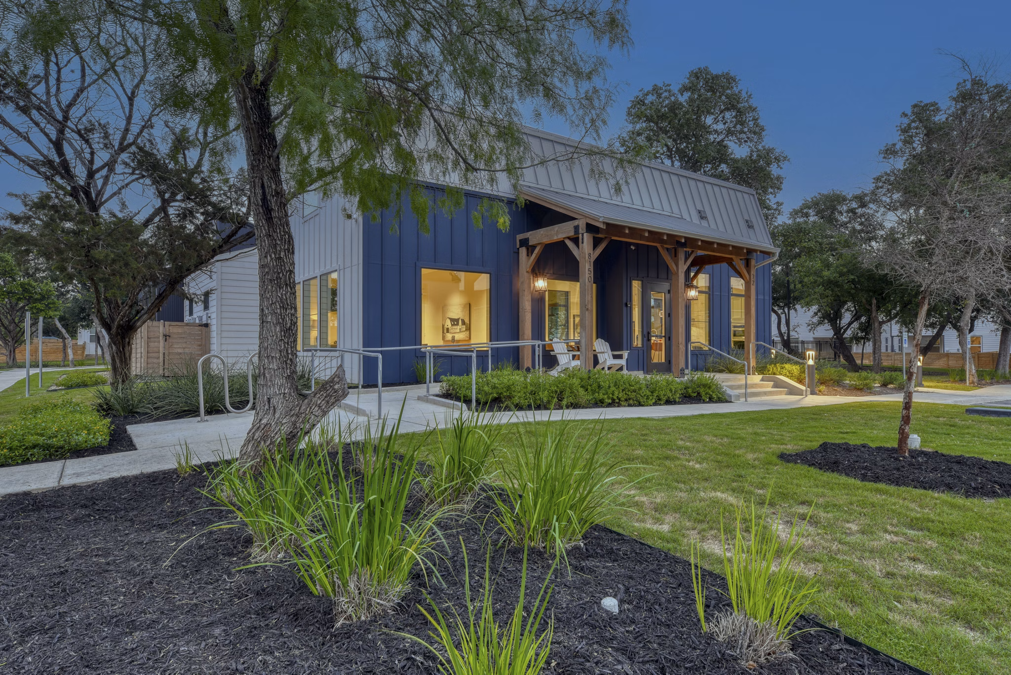 Colorful playground at Farm Haus Luxury Rental Homes Apartments, inviting recreational space for residents' enjoyment and outdoor activities