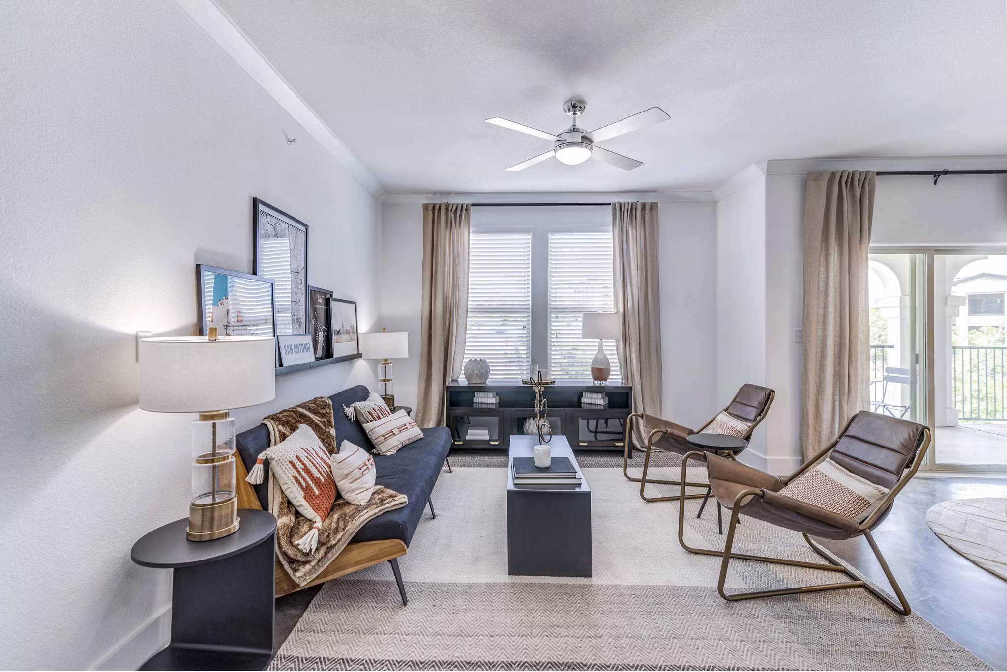 living room at The View at TPC Apartments