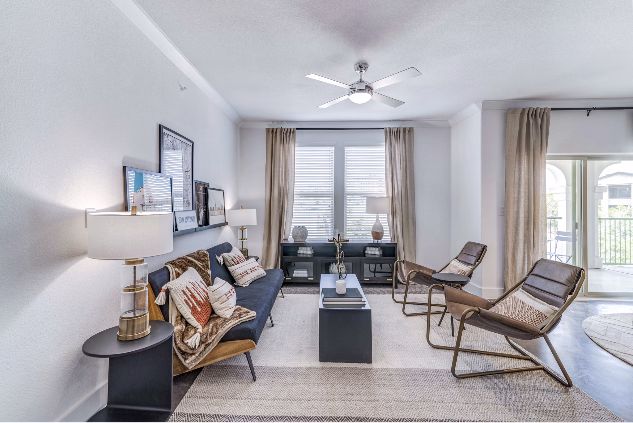 living room at The View at TPC Apartments