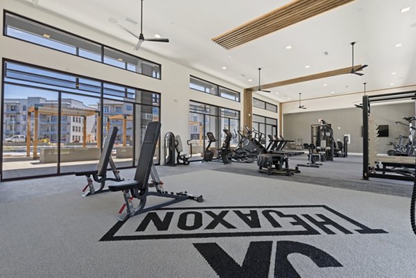 fitness center at The Jaxon Luxury Apartments