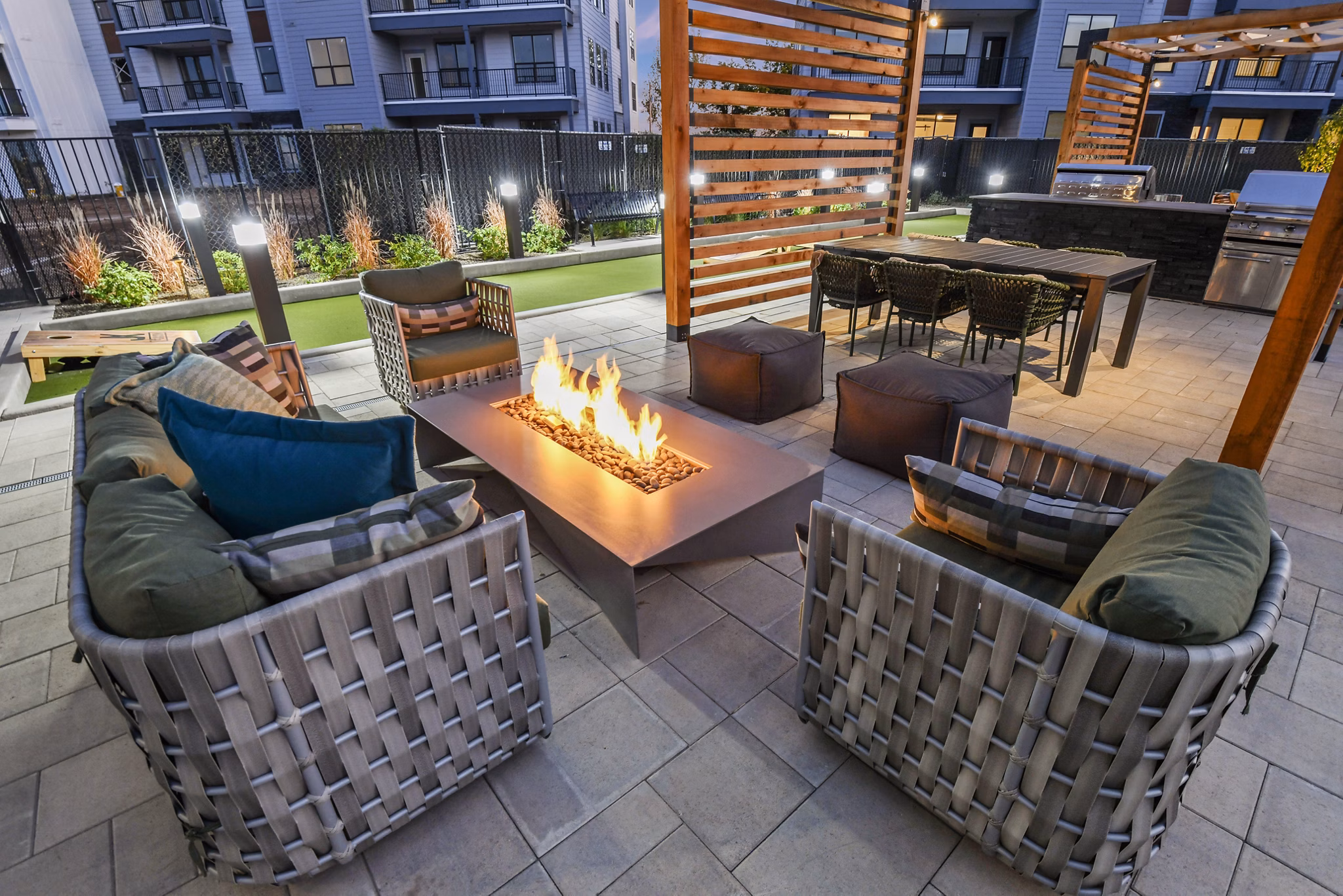 fire pit at The Jaxon Apartments