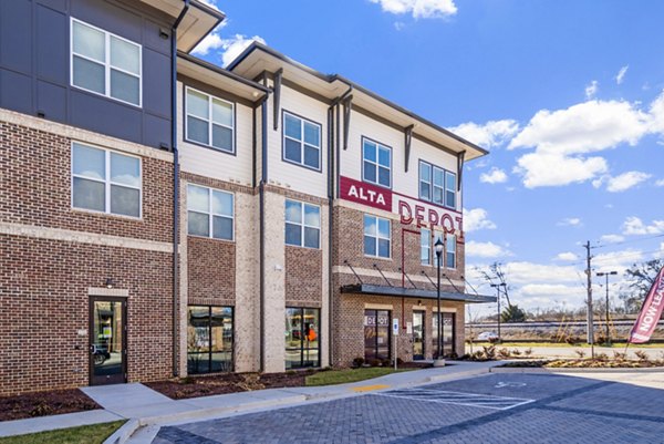 building/exterior at 101 Depot Apartments