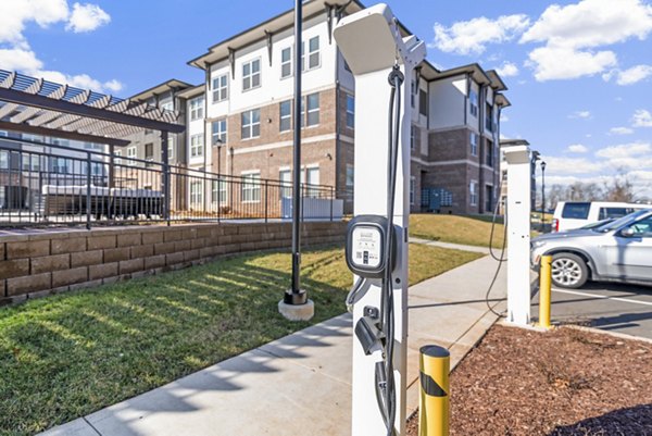 car charging station at 101 Depot Apartments