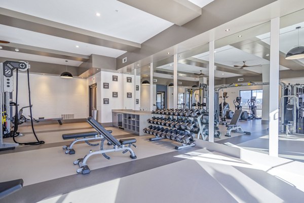 fitness center at 101 Depot Apartments
