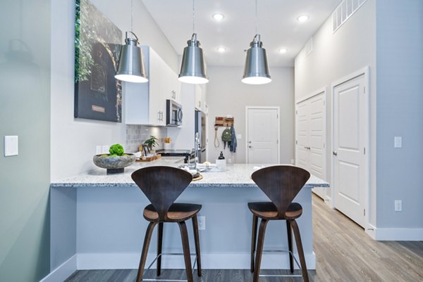 kitchen at 101 Depot Apartments