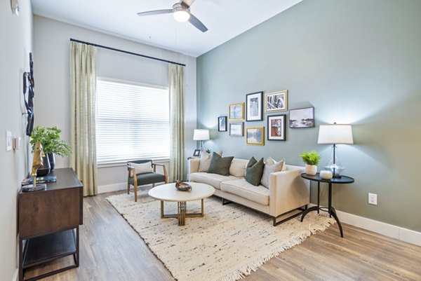 living room at 101 Depot Apartments