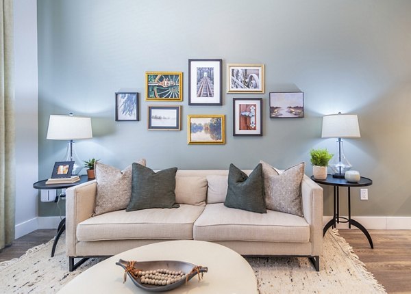 living room at 101 Depot Apartments