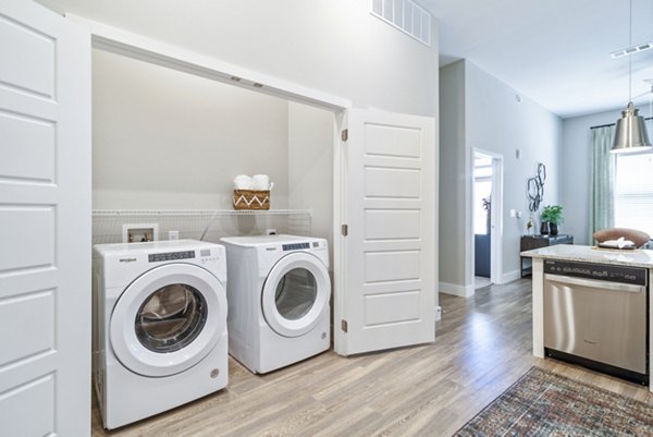 laundry room at 101 Depot Apartments